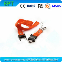 Flash personnalisé Lanyard USB Flash Drive avec Keychain (ET550)